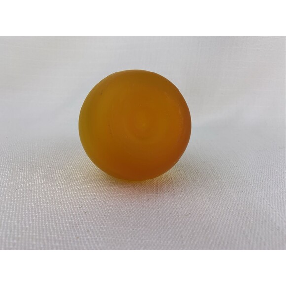 Pilgrim Glass Pear Paperweight Handblown Golden Amberina Vintage - Small Damage - Picture 8 of 11